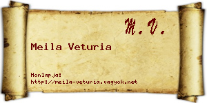 Meila Veturia névjegykártya
